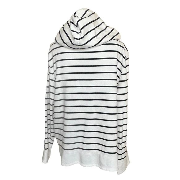Nautica Nautical Navy White Stripe Relaxed Fit Hoodie XL - Picture 7 of 9